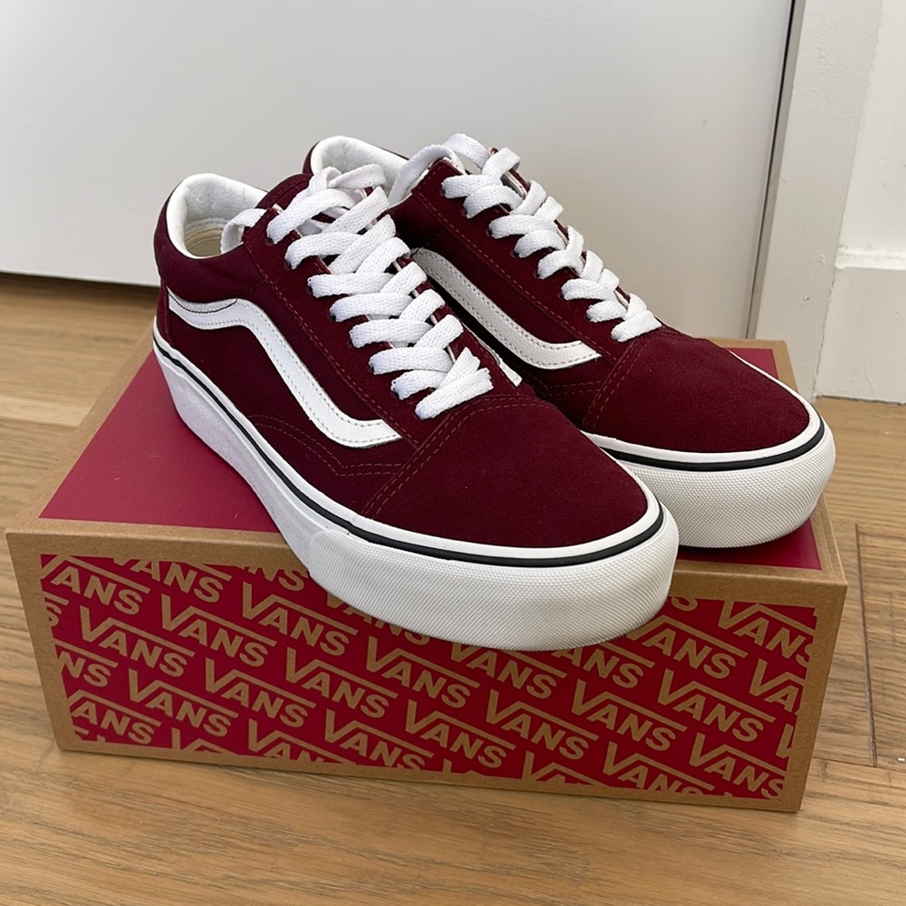 Maroon vans